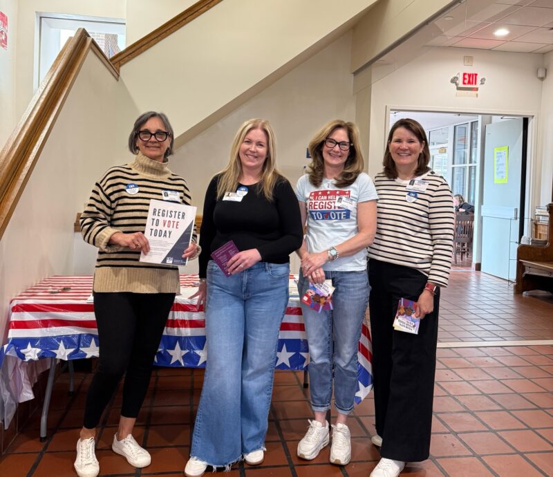 LWVMpls Voter Registration team at Minneapolis High Schools before Schools Out For Summer! 